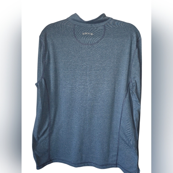 Orvis Blue Quarter Zip Pullover Shirt Size Medium  Classic Design Comfortable - Picture 2 of 8